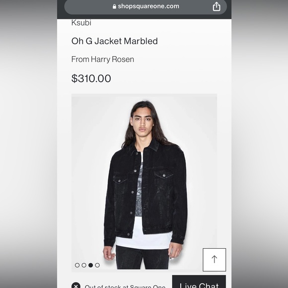 NWOT Ksubi Black Marbled Oh G Denim Jacket - Picture 4 of 10